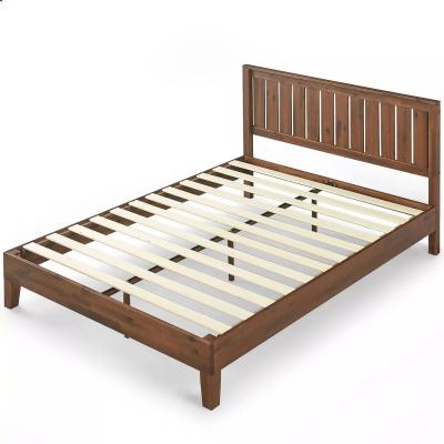 Best coffee twin wood platform bed with headboard