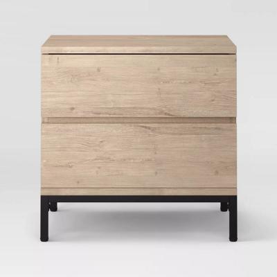 2 Drawers Nightstand Drawer Bedside Table
